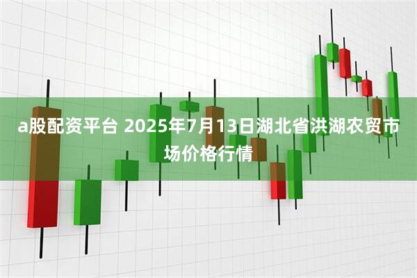 a股配资平台 2025年7月13日湖北省洪湖农贸市场价格行情